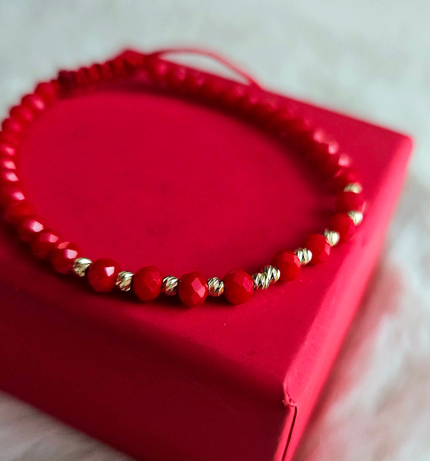 Bratara Margele & Bilute Striate - Aur 14K