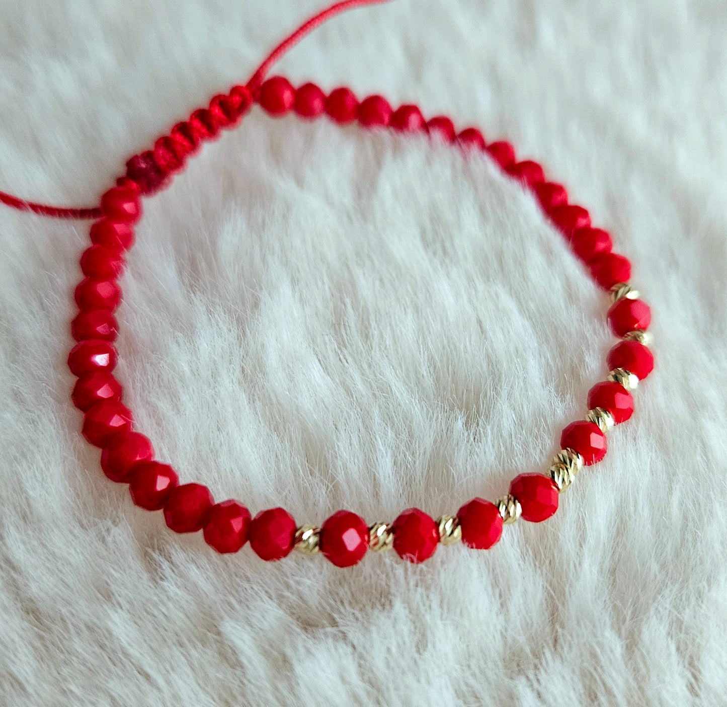 Bratara Margele & Bilute Striate - Aur 14K