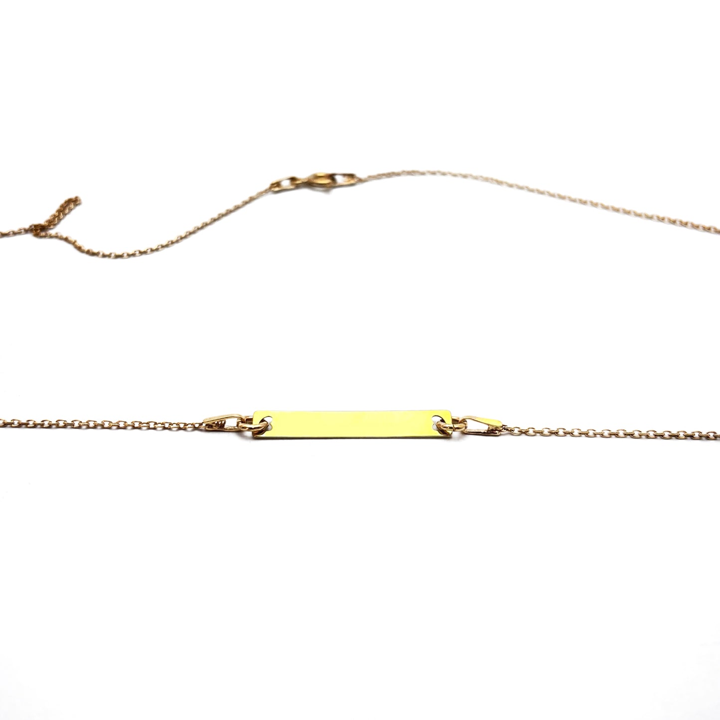 Set Lantisor & Bratara personalizate - Placuta cu Inimioare - Argint Placat cu Aur 24K