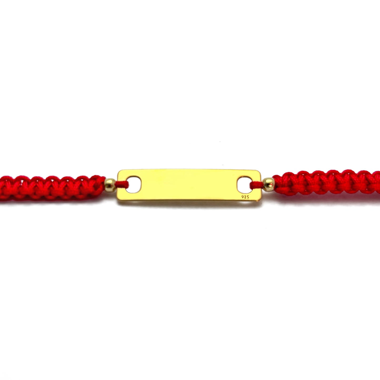 Bratara personalizata - Placuta 25mm Argint Placat Cu Aur 24K