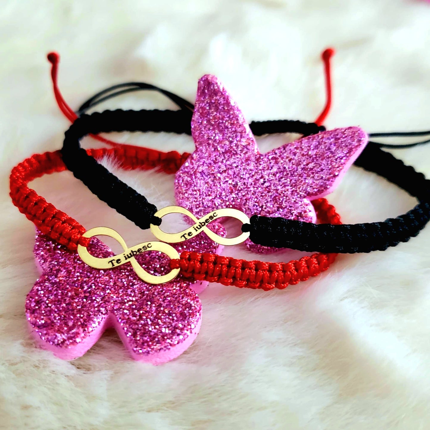 Set Bratari Impletite Personalizate - Infinit - Pandantiv Aur 14K