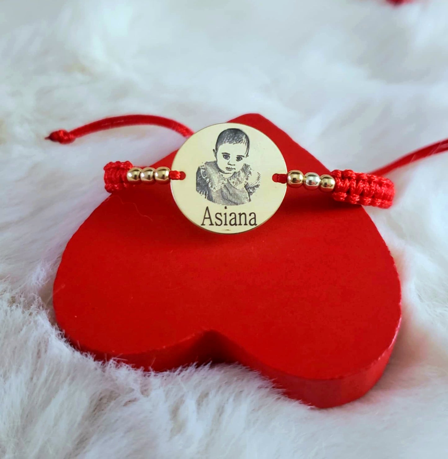 Personalizare FOTO - Banut 16.50mm Argint Placat Cu Aur 24K - Bratara personalizata
