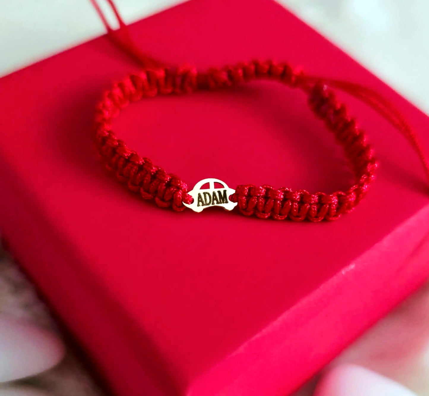 Bratara Impletita Personalizata - Masinuta - Aur 14K