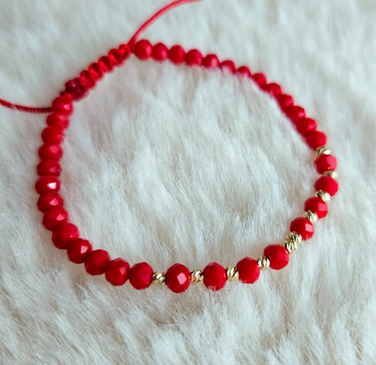 Bratara Margele & Bilute Striate - Aur 14K