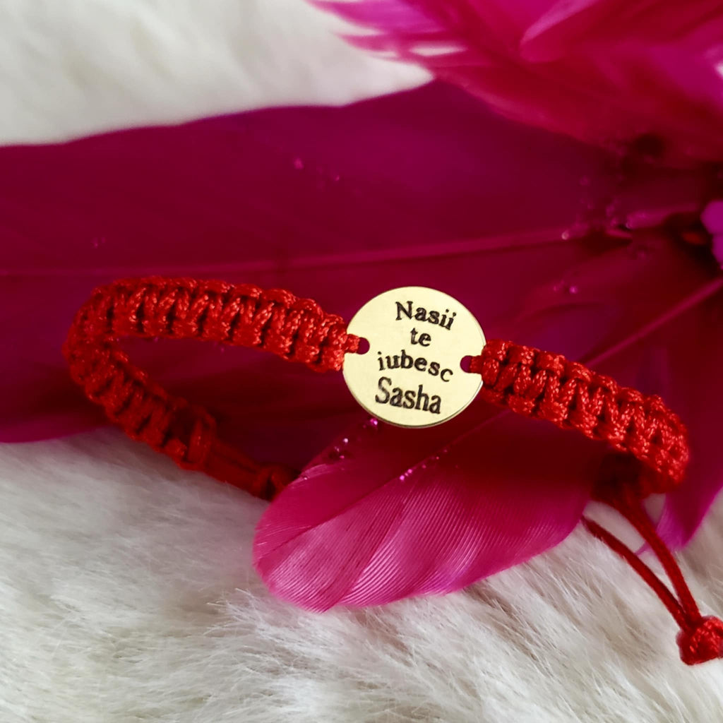 Bratara Impletita Personalizata Banut 10mm - Aur 14K