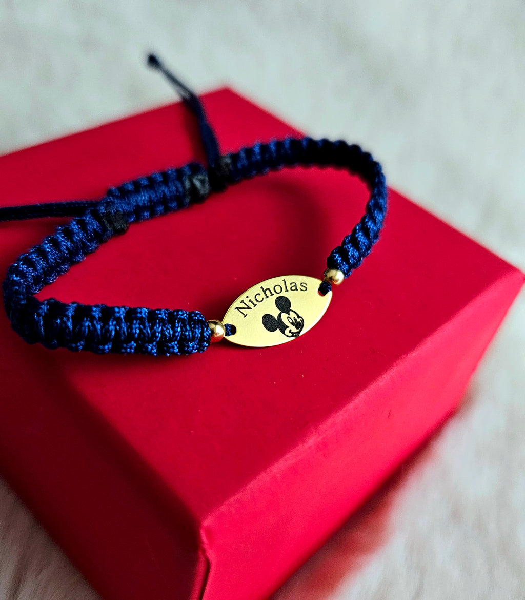 Bratara personalizata - Placuta Ovala 15mm Argint Placat Cu Aur 24K