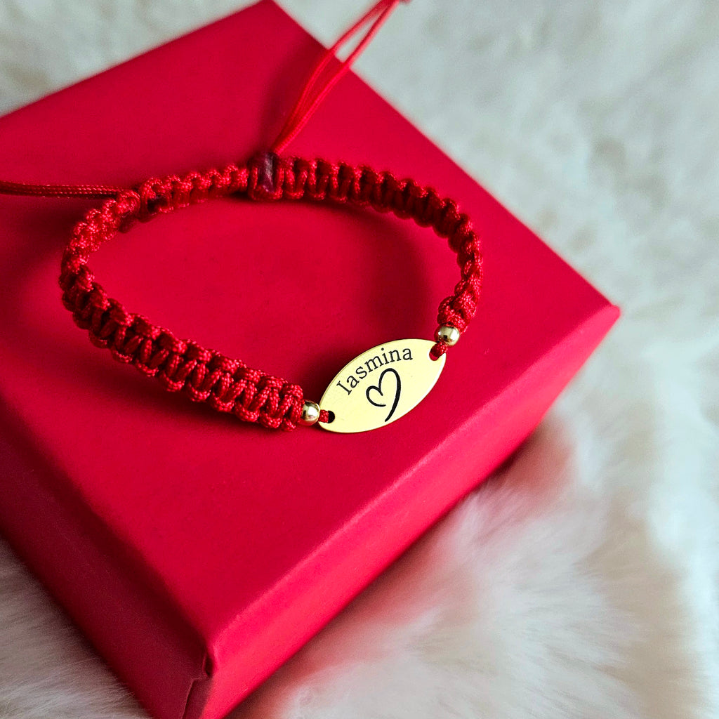 Bratara personalizata - Placuta Ovala 15mm Argint Placat Cu Aur 24K