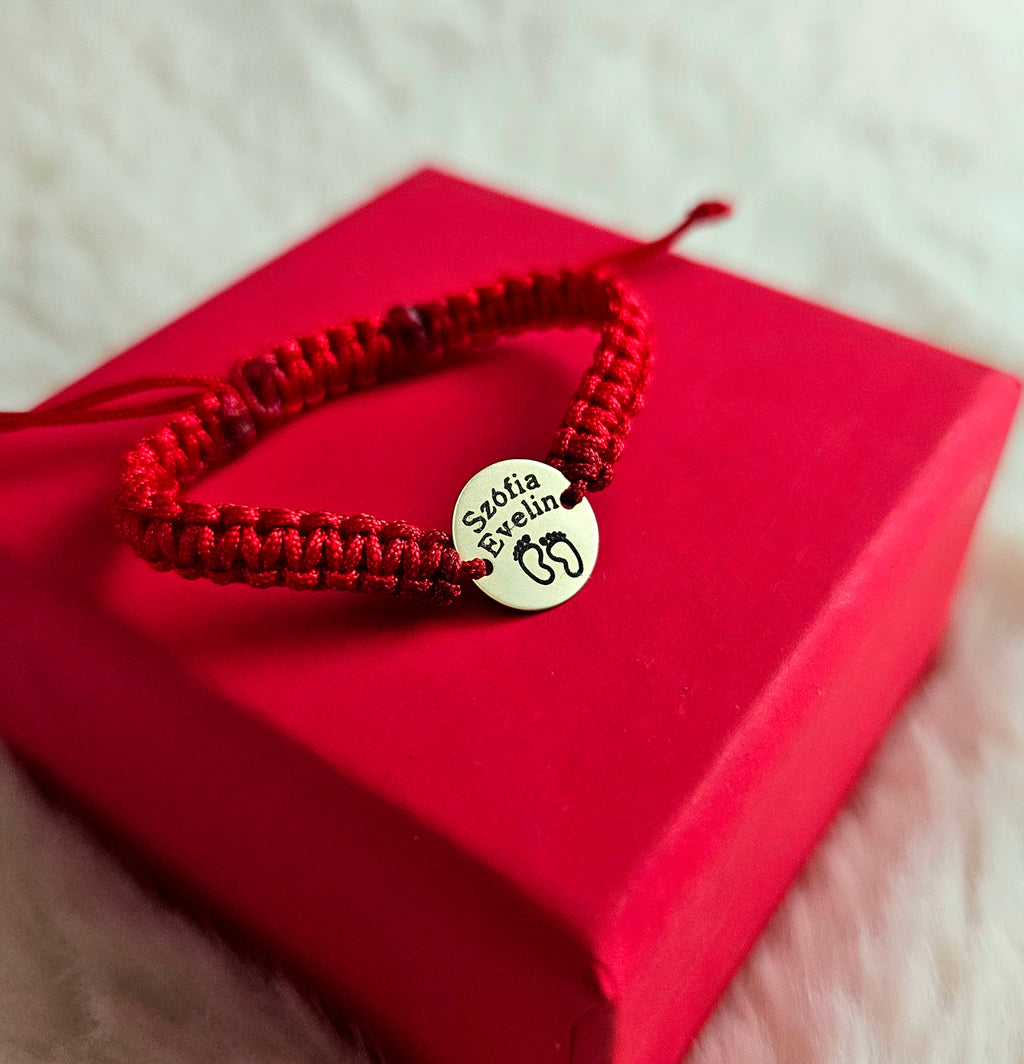 Bratara Impletita Personalizata Banut 10mm - Aur 14K