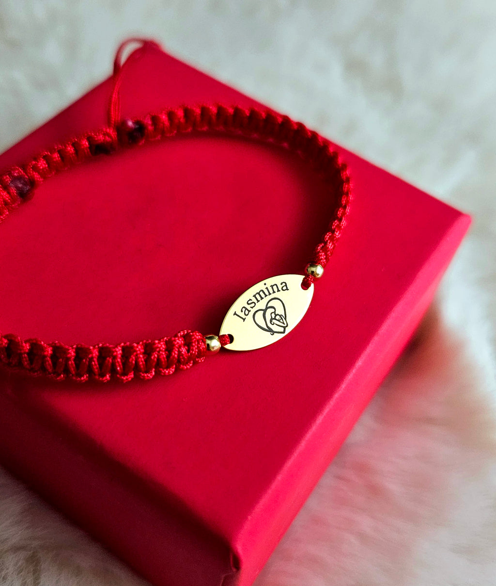 Bratara personalizata - Placuta Ovala 15mm Argint Placat Cu Aur 24K