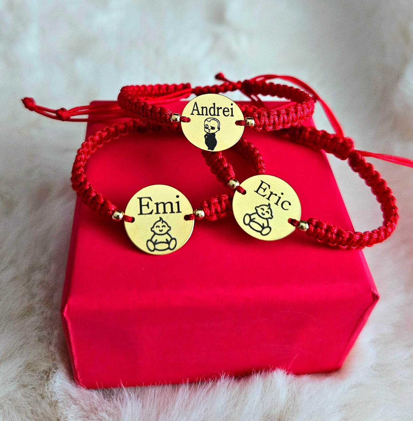 Bratara personalizata - Banut 14.50mm Argint Placat Cu Aur 24K