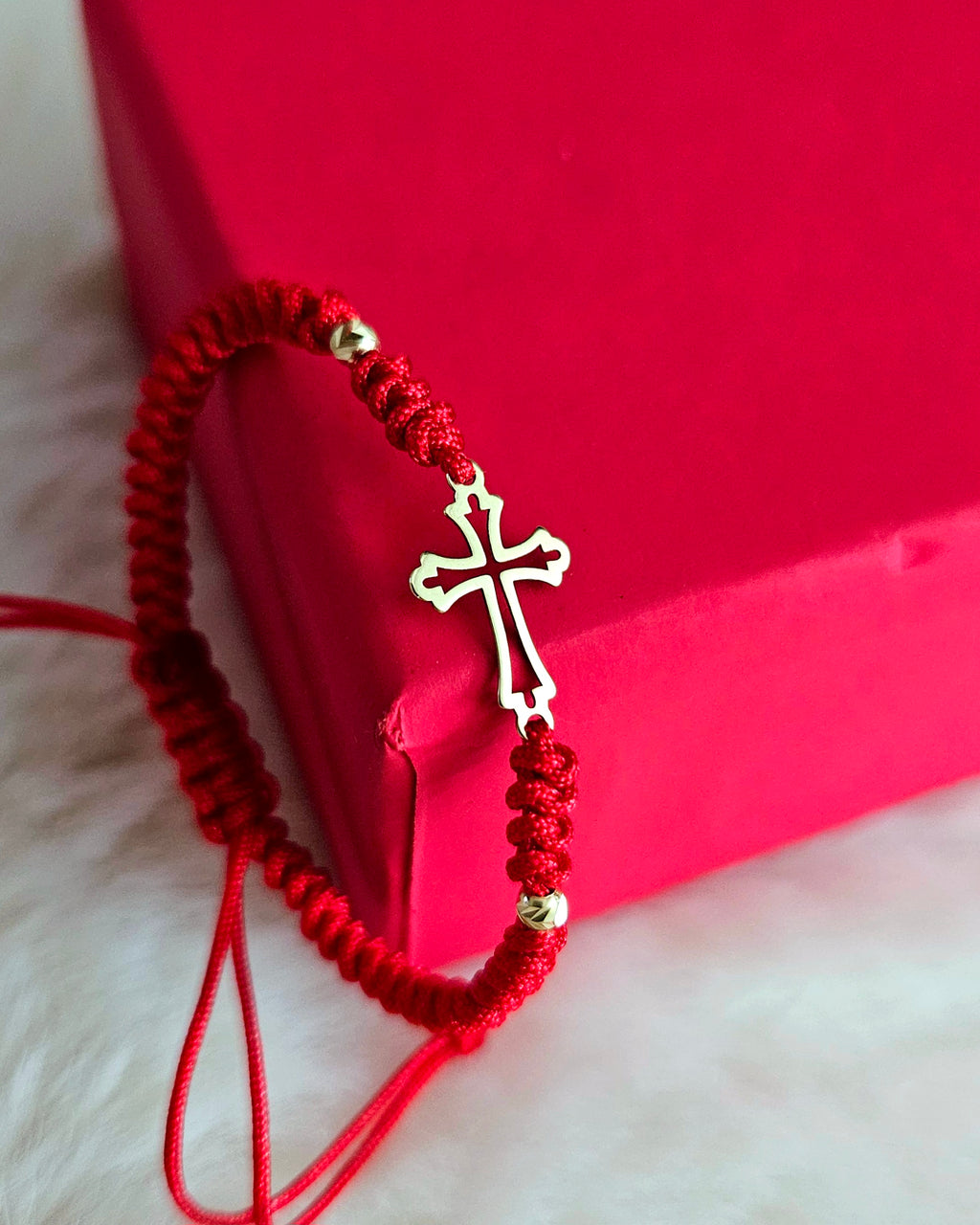 Bracciale Intrecciato - Croce - Pendente In Oro 14K