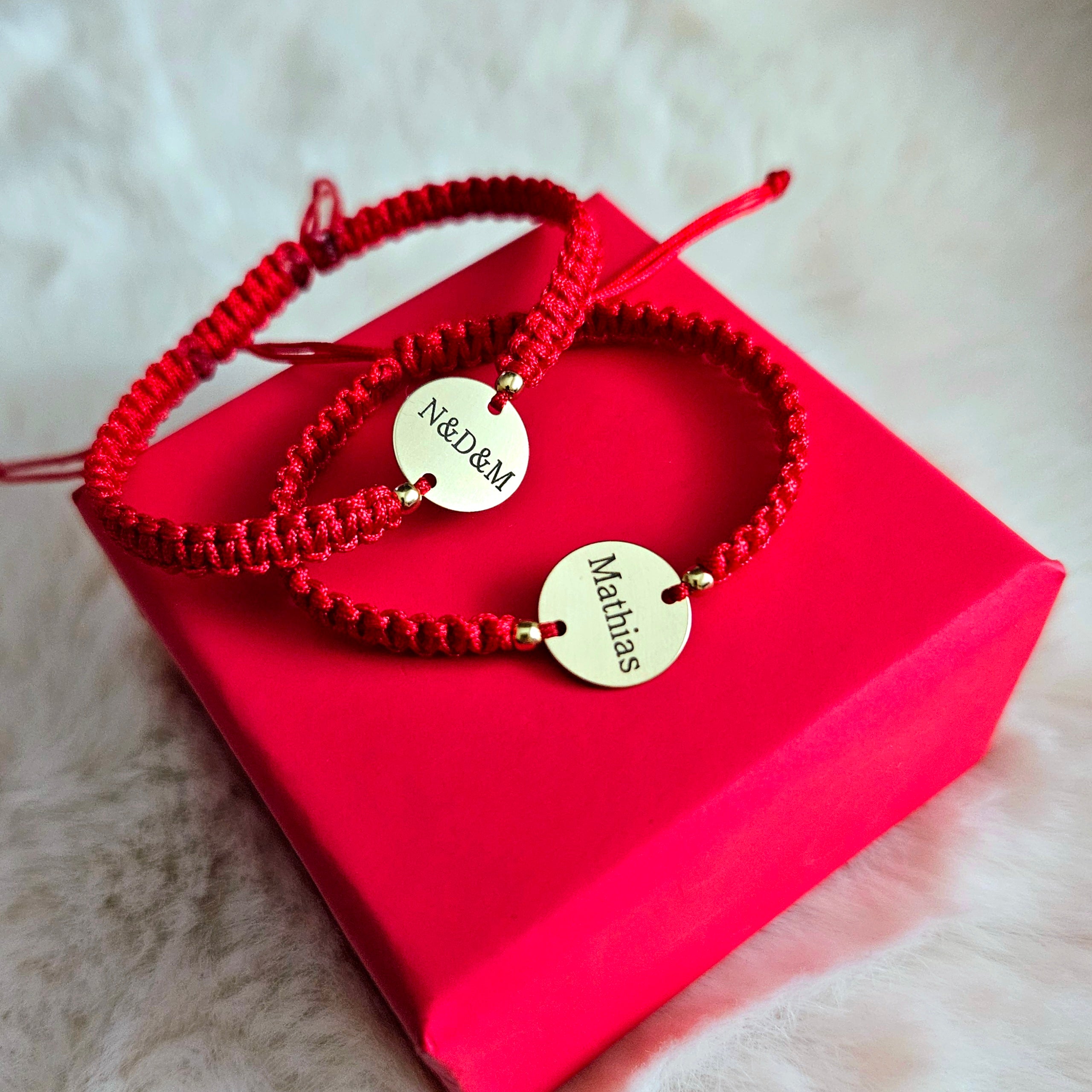 Bracciale personalizzato - Ciondolo Tondo 12mm Placcato Argento con Oro 24K