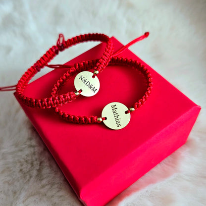 Bratara personalizata - Banut 12mm Argint Placat Cu Aur 24K