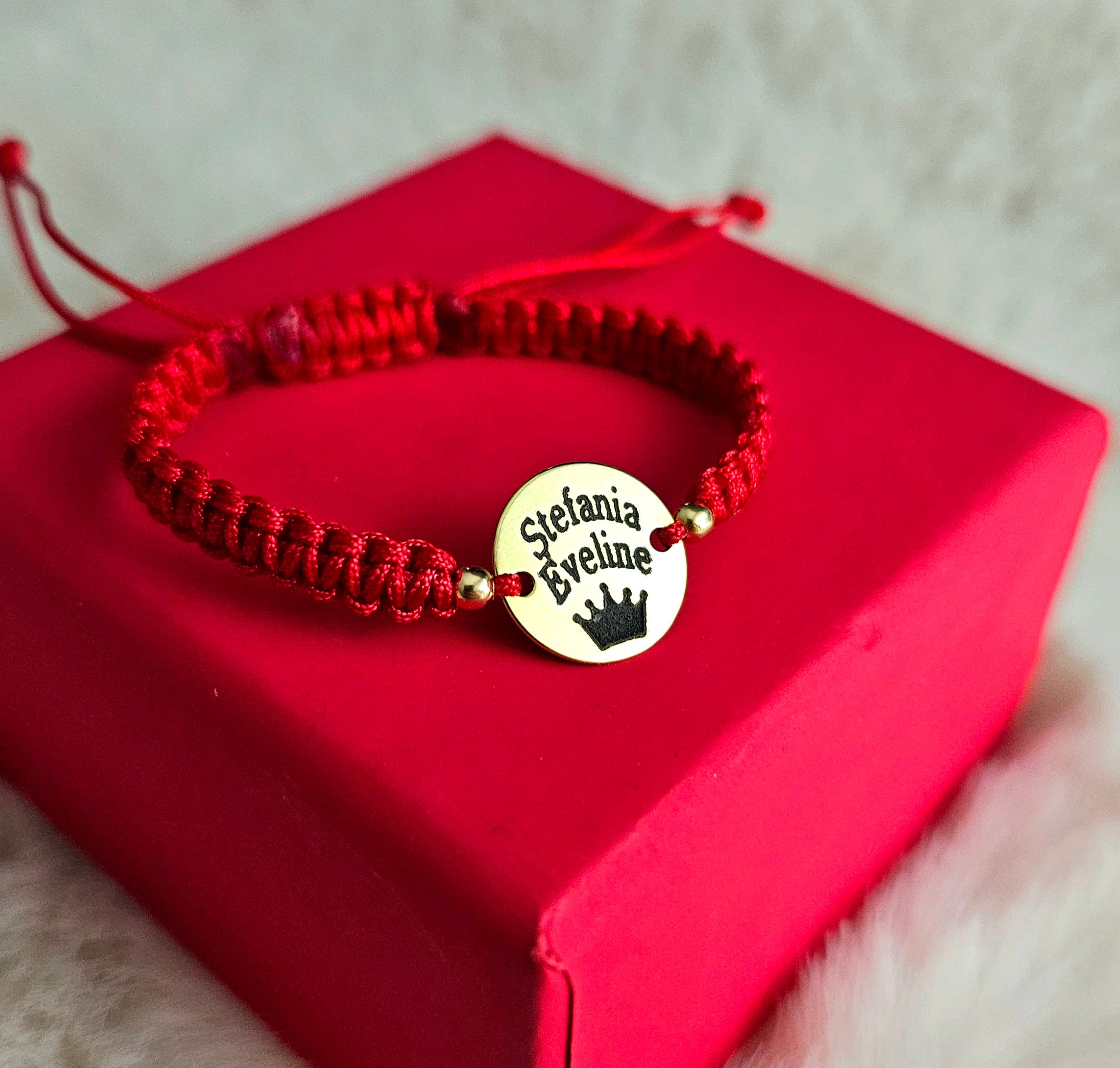 Bratara personalizata - Banut 12mm Argint Placat Cu Aur 24K