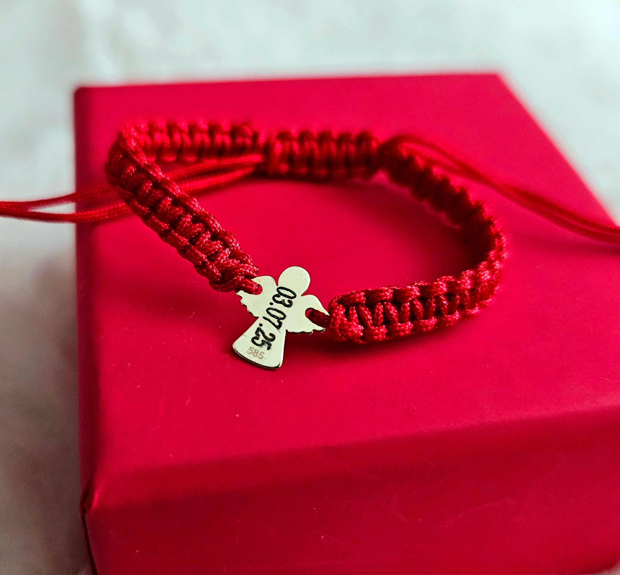 Bratara Impletita Personalizata - Inger - Pandantiv Aur 14K