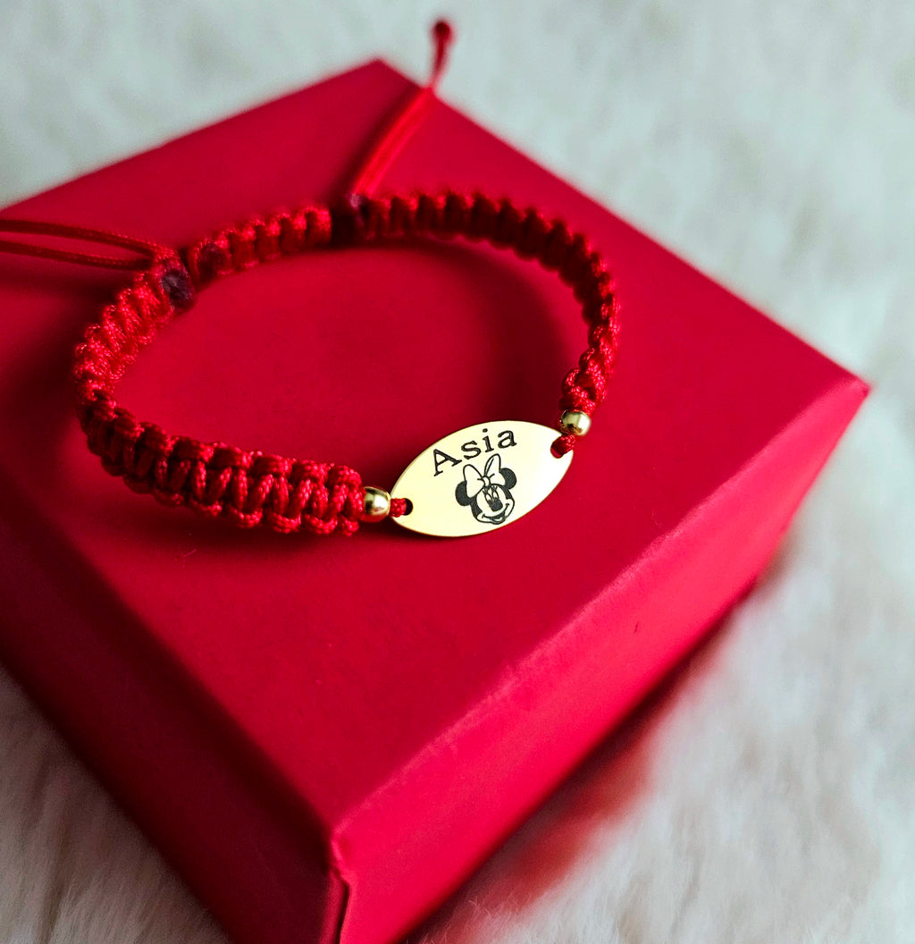 Bratara personalizata - Placuta Ovala 15mm Argint Placat Cu Aur 24K