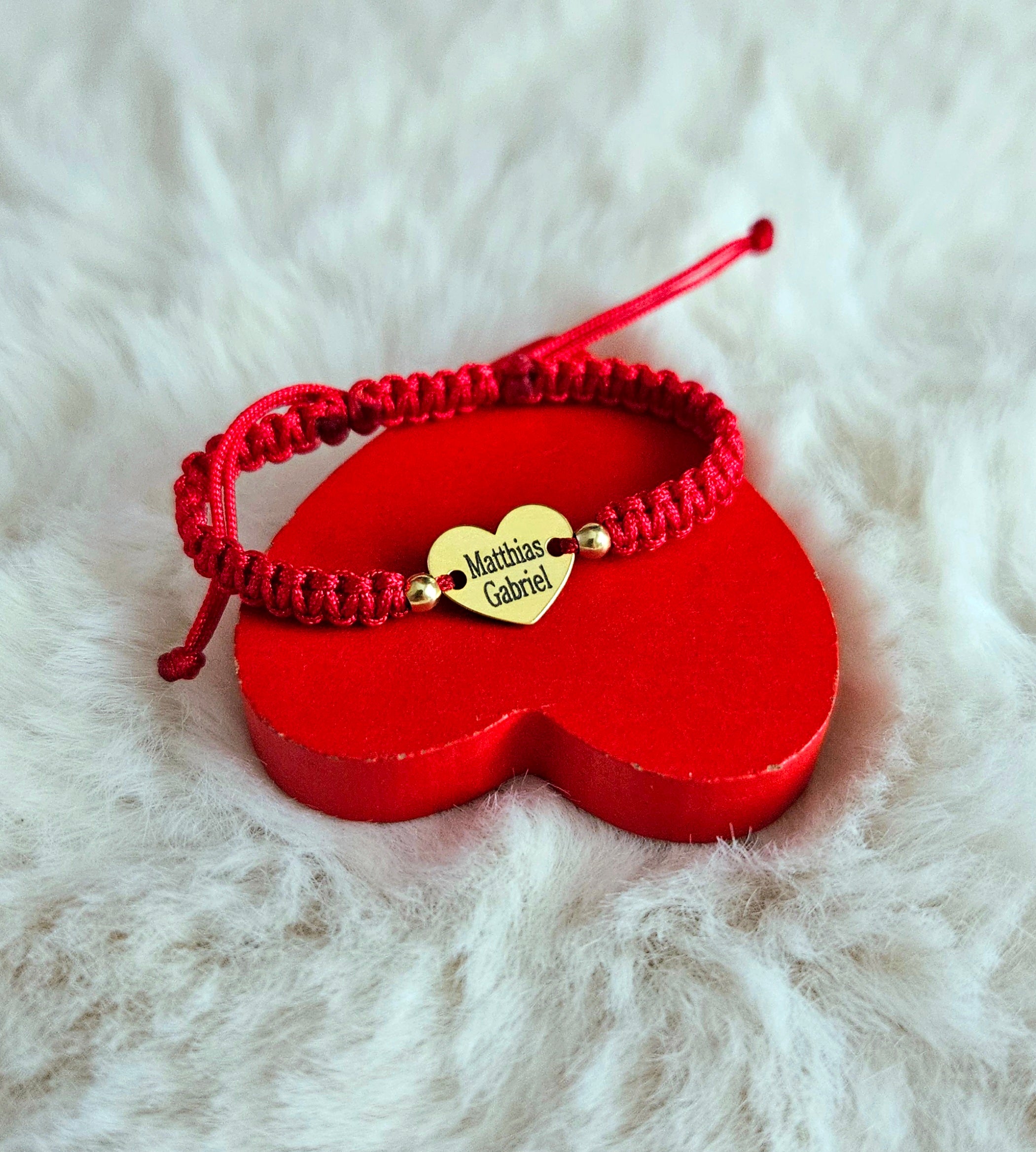 Bratara personalizata - Inima Argint Placat Cu Aur 24K