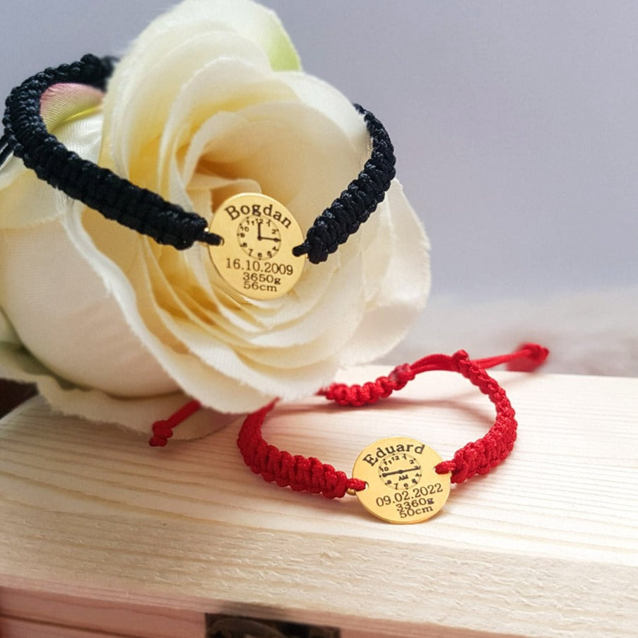 Set 2 Bratari Personalizate - Banuti 16,50mm Argint Placat Cu Aur 24K