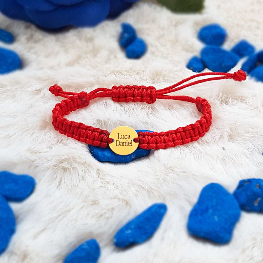 Bratara Impletita Personalizata Banut 10mm - Aur 14K