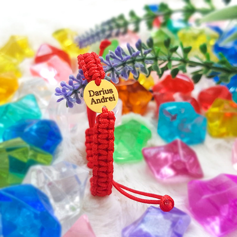 Bratara Impletita Personalizata Banut 10mm - Aur 14K