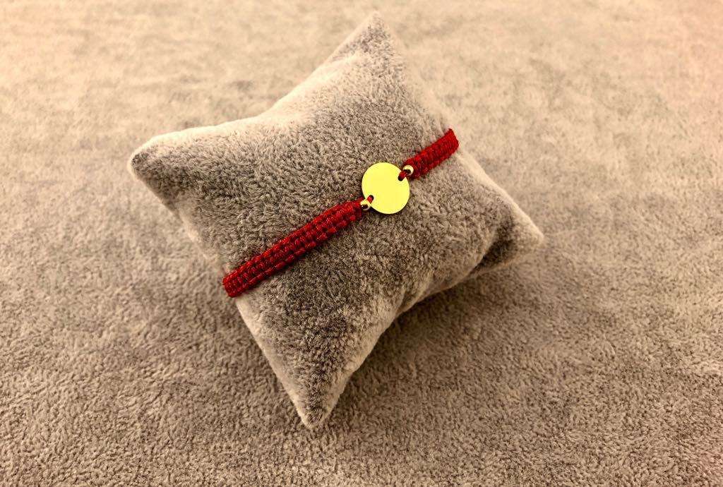 Set Bratari Impletite - " Banut 12mm " - Pandantiv Argint Placat Cu Aur 24K - Bratari personalizate - Argint Placat Cu Aur - Bratarele.com