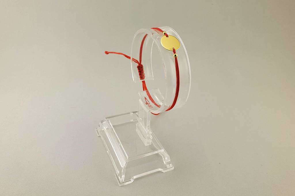 Set Bratari Impletite - " Banut 12mm " - Pandantiv Argint Placat Cu Aur 24K - Bratari personalizate - Argint Placat Cu Aur - Bratarele.com