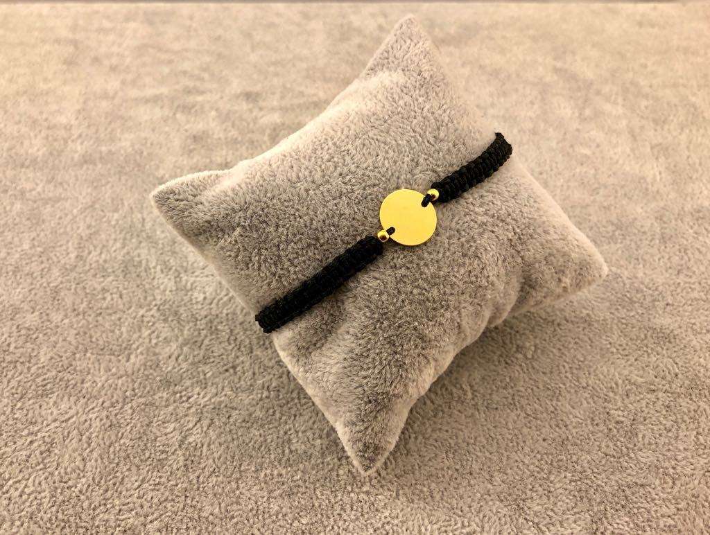 Set Bratari Impletite - " Banut 12mm " - Pandantiv Argint Placat Cu Aur 24K - Bratari personalizate - Argint Placat Cu Aur - Bratarele.com