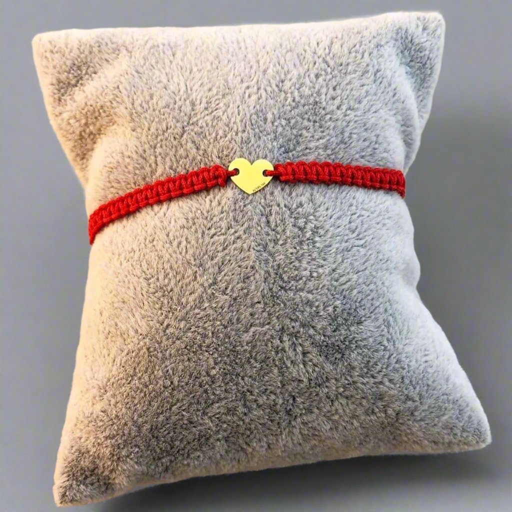 Bratara Impletita - "Inimioara Bebe" Aur 14K - Bratara personalizata ( doar initiala ) - Aur 14K - Bratarele.com