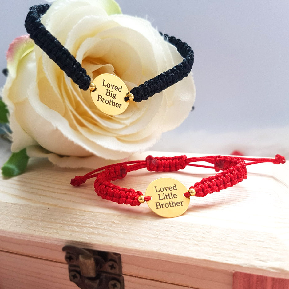 Set di 2 Bracciali Personalizzati - Ciondolo Tondo 14,50mm Placcato Argento con Oro 24K