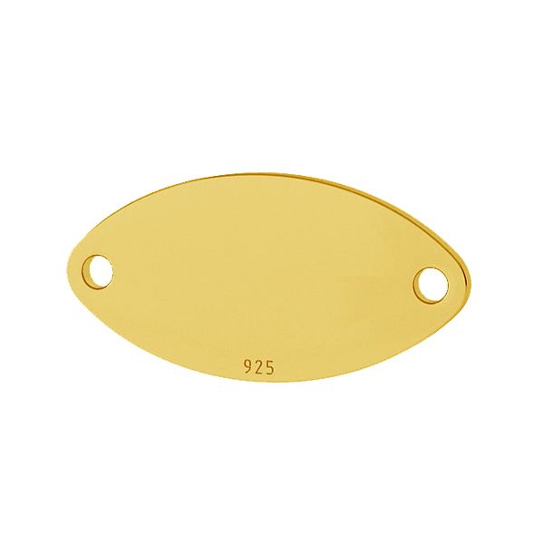 Set Bratari Impletite Personalizate - Placute Ovale Argint Placat Cu Aur 24K