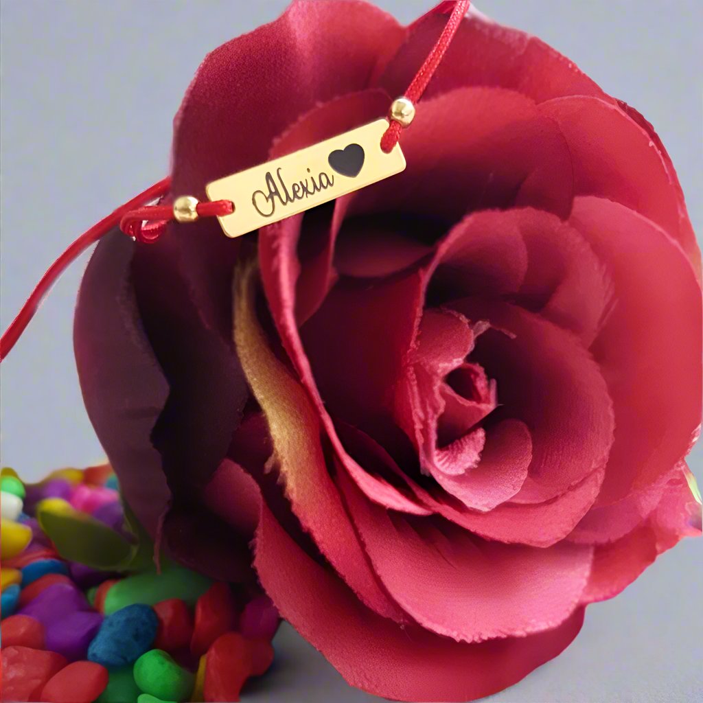 Bracciale Personalizzato - Targhetta 23mm Argento Placcato con Oro 24K