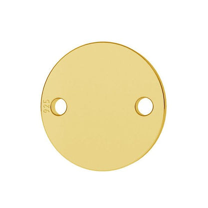 Personalizare FOTO (un singur portret) - Banut 14.50mm Argint Placat Cu Aur 24K - Bratara personalizata