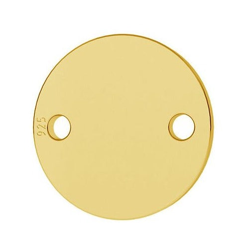 Personalizzazione FOTO - Ciondolo Tondo 16,50mm Placcato Argento con Oro 24K - Bracciale personalizzato