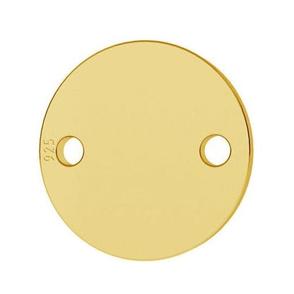 Personalizare FOTO - Banut 16.50mm Argint Placat Cu Aur 24K - Bratara personalizata