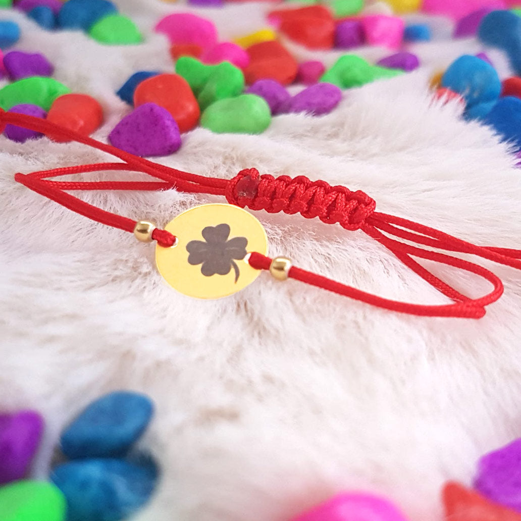 Bracciale personalizzato - Ciondolo Tondo 12mm Placcato Argento con Oro 24K