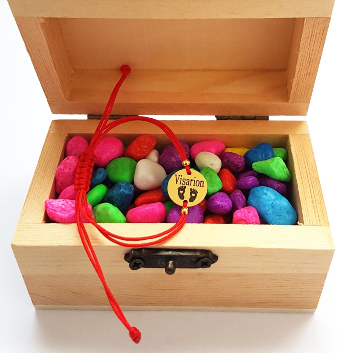 Bracciale personalizzato - Ciondolo Tondo 12mm Placcato Argento con Oro 24K